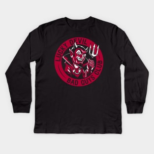 Lucky Devil - Bad Guys Club - Retro Kids Long Sleeve T-Shirt